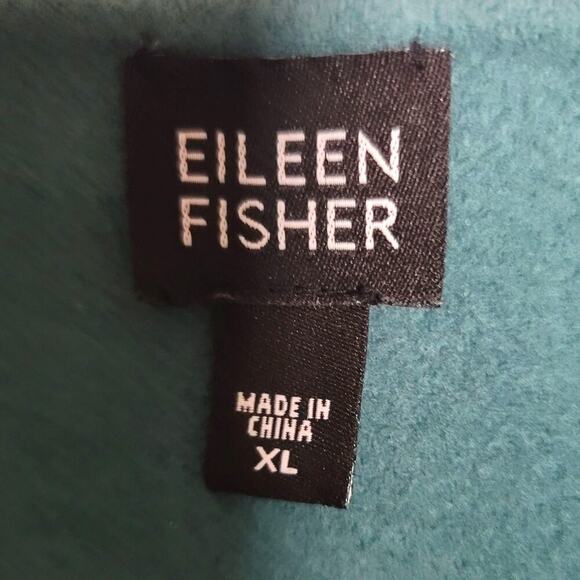 Eileen Fisher Teal Bud Round Neck Jacket, Wool Cashmere Blend, XL, Classic - Picture 9 of 11